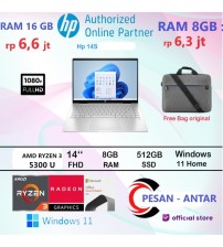Laptop HP 14s AMD Ryzen 3 5300u- 8GB | 512GB Ssd  | FHD | IPS | Backlit | W11 | OHS